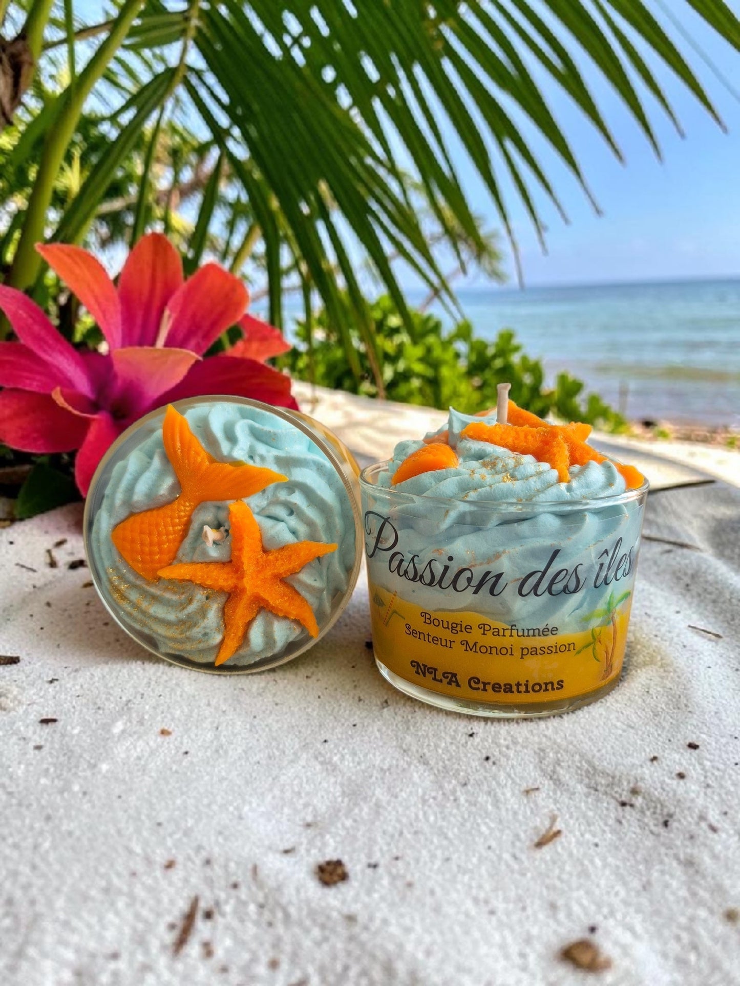 Bougie Passion des îles - Senteur Monoï passion - NLA Creations