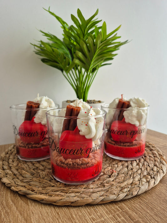 Bougie "Douceur épicée" senteur Pomme Cannelle - NLA Creations