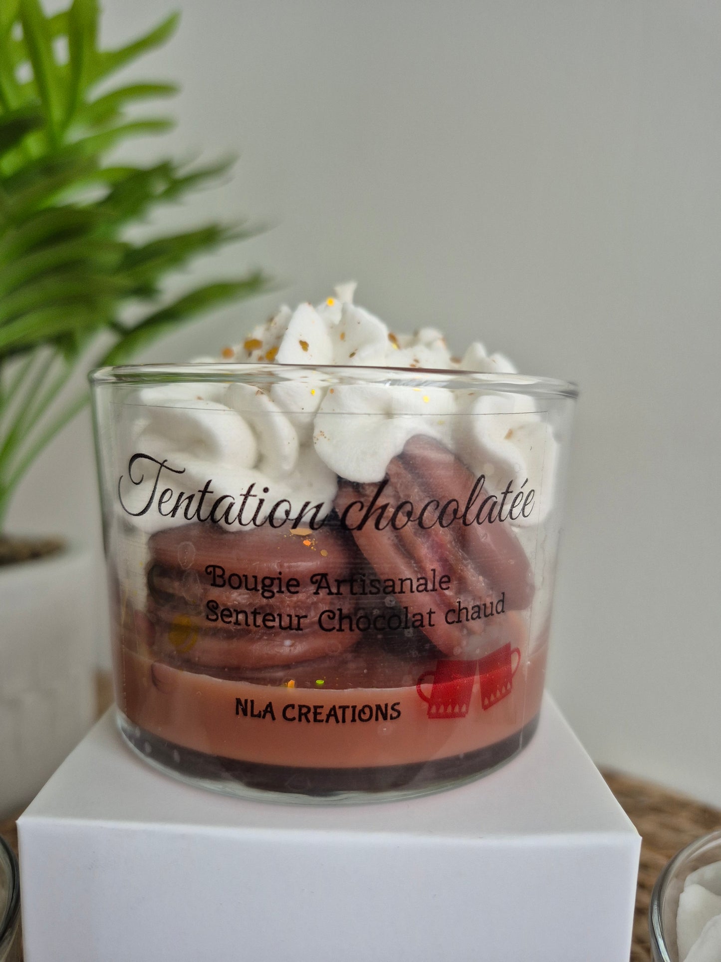 Bougie Artisanale - Tentation chocolatée - Senteur Chocolat chaud - NLA Creations