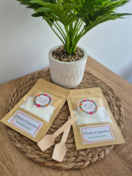 Poudre d'aspirateur - Senteur Bois d'olivier 50g - NLA Creations
