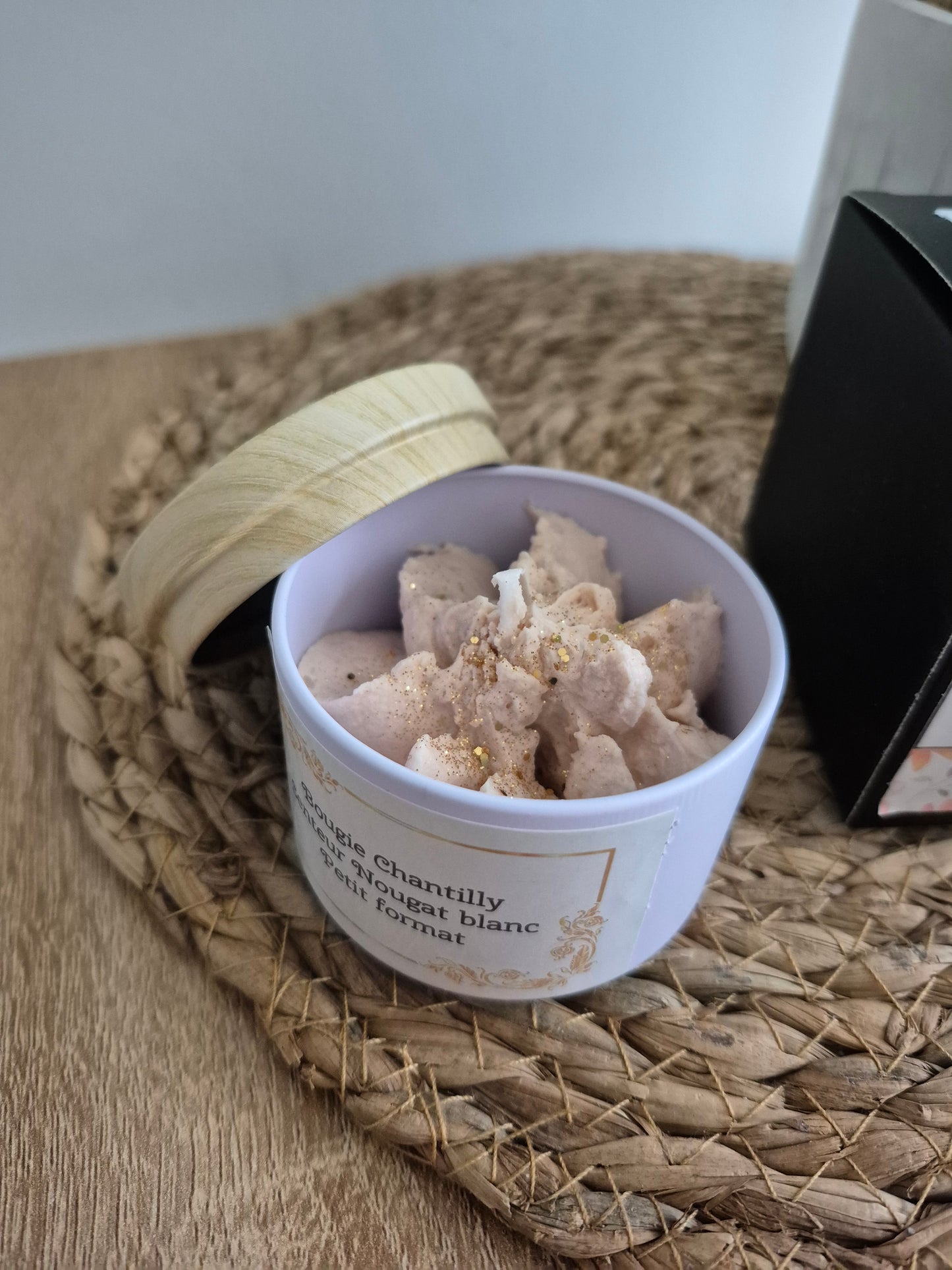 Bougie petit format - Senteur Nougat blanc - NLA Creations