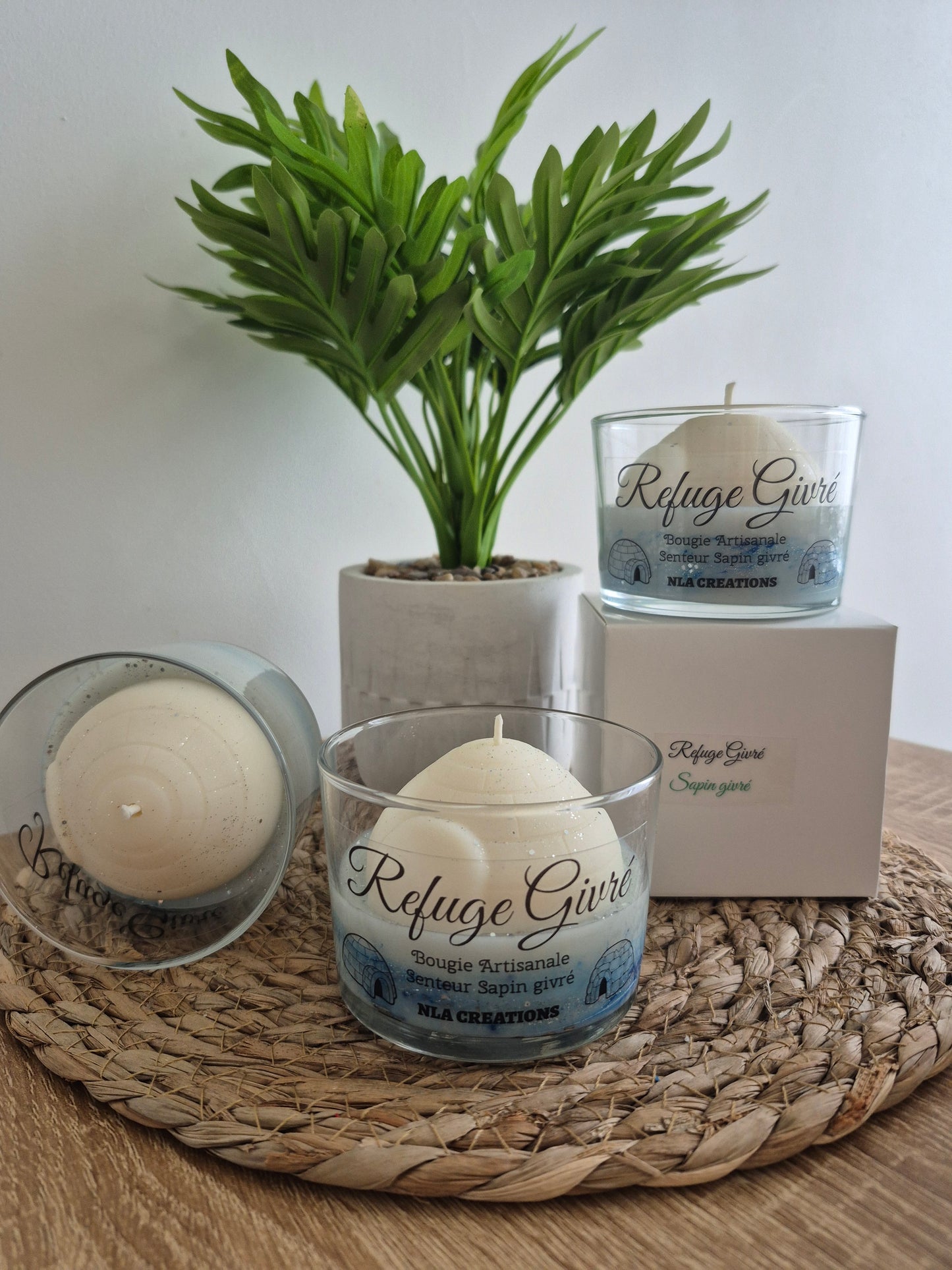 Bougie artisanale - Refuge Givré - Senteur Sapin givré