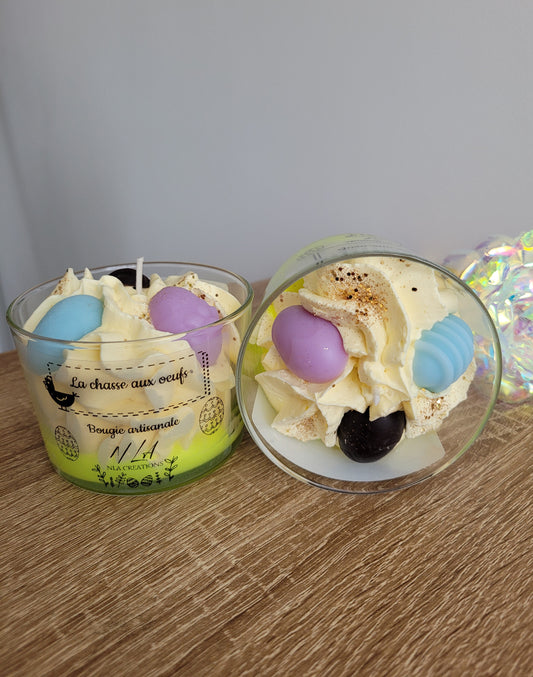 Bougie artisanale de Pâques en promotion pas cher senteur chocolat