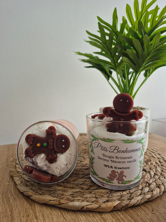 Bougie "P'tits Bonhommes" senteur Macaron vanille