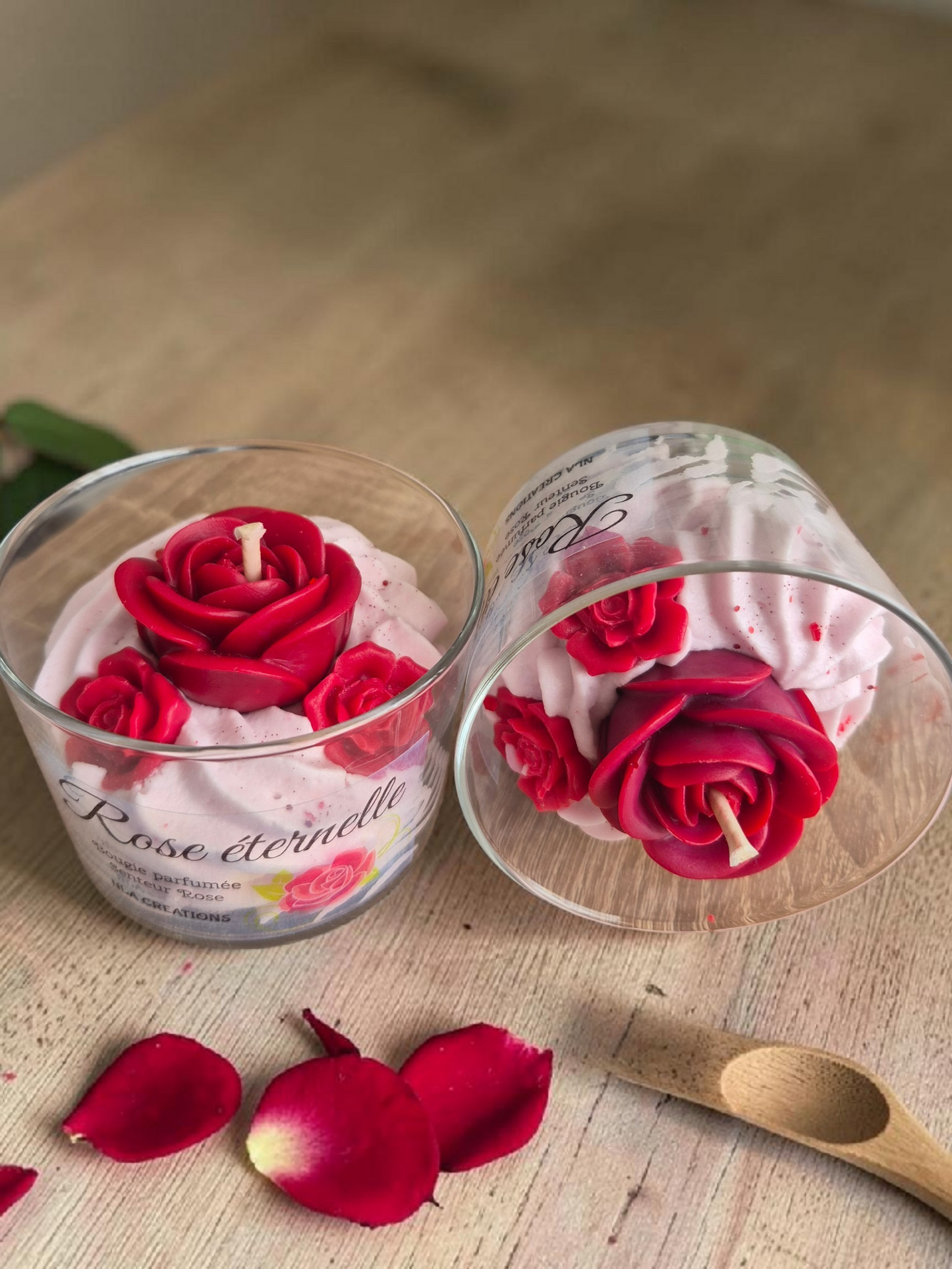 Bougie parfumée Rose éternelle Senteur Rose - NLA Creations