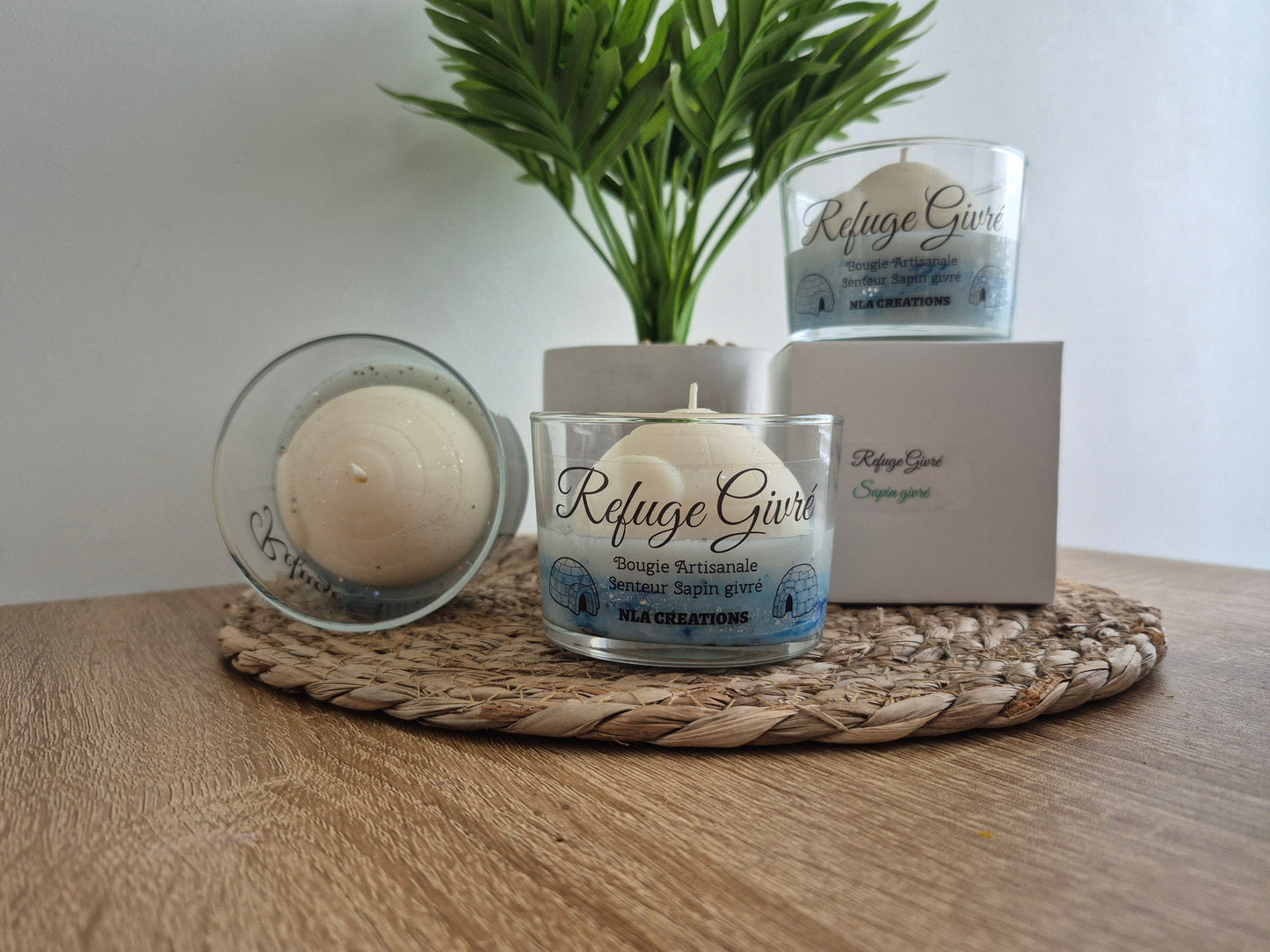 Bougie artisanale - Refuge Givré - Senteur Sapin givré