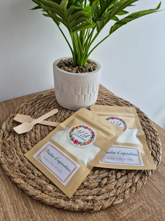 Poudre d'aspirateur - Senteur Fleur de coton 50g - NLA Creations