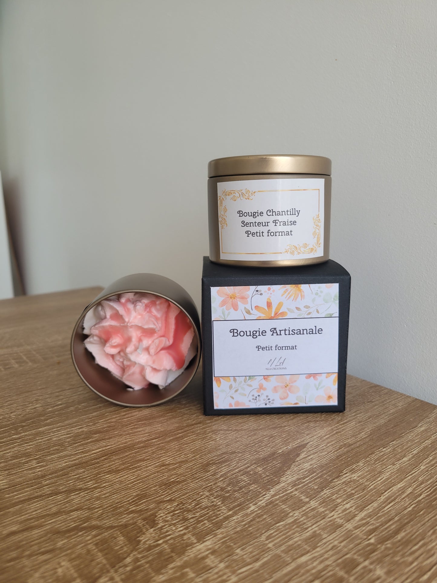 🍓 Bougie Chantilly petit format – Fraise - NLA Creations