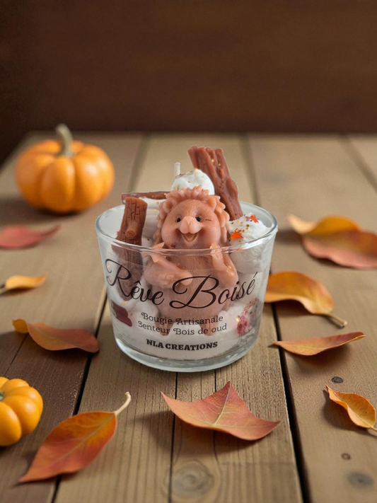 Bougie artisanale - Rêve boisé - Senteur Bois de oud - NLA Creations 