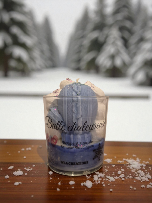 Bougie "Bulle chaleureuse" senteur bubble gum - NLA Creations 