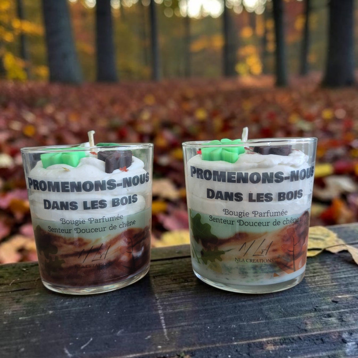 Bougie artisanale parfumée senteur douceur de chêne 
