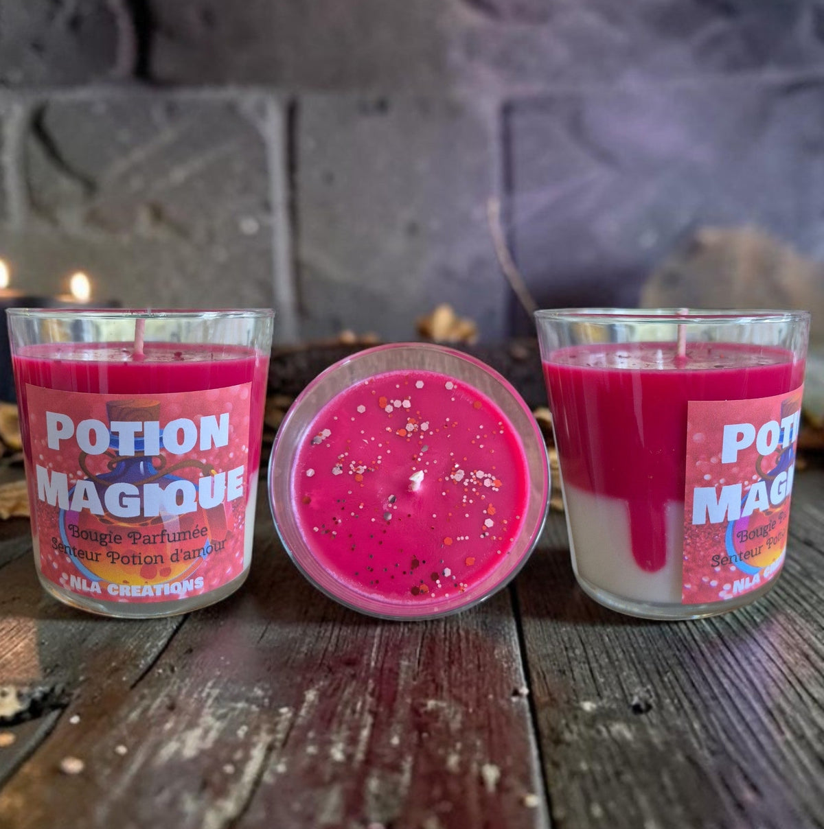 Bougie Halloween senteur potion d'amour 