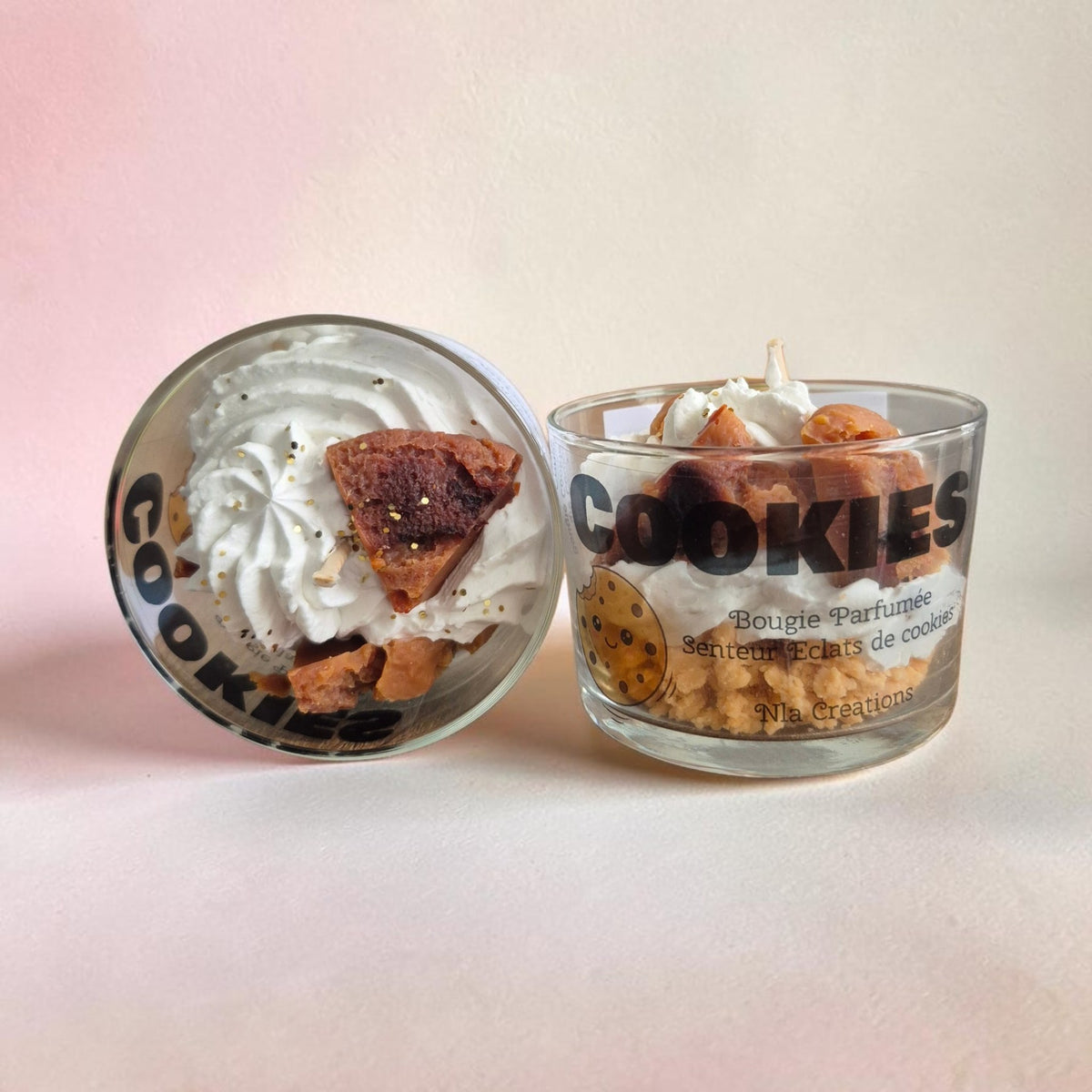 Bougie artisanale senteur eclats de cookies