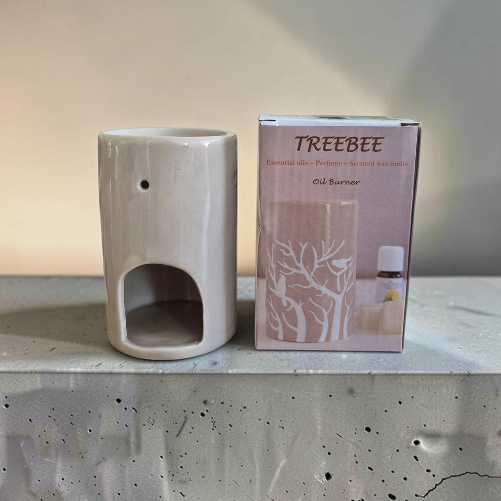 Brule parfum dessin arbre en ceramique laquée