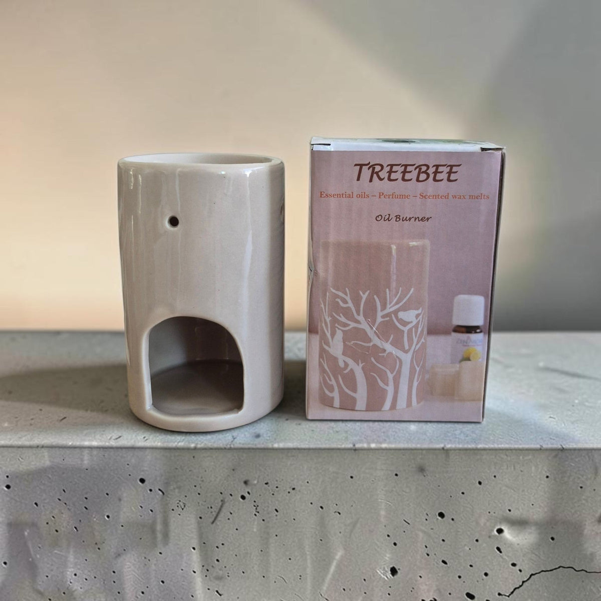 Brule parfum dessin arbre en ceramique laquée