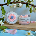 Bougie parfumée Essence de Jasmin en cire végétale artisanale, disponible en destockage