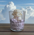 Bougie Petit Mouton parfum Linge Propre en cire végétale, création artisanale aux notes fraîches et réconfortantes