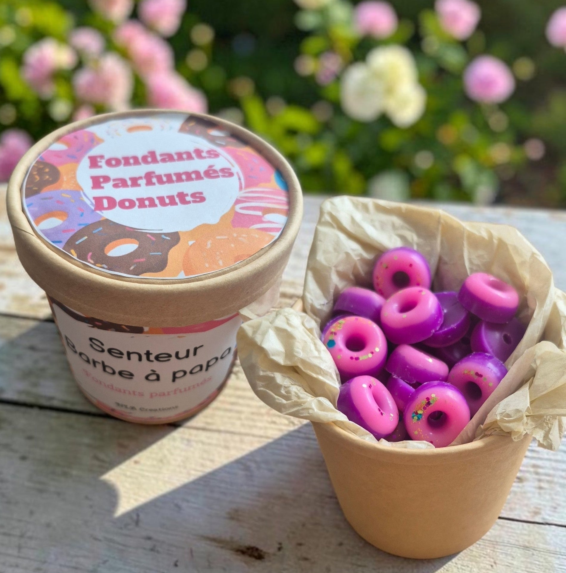 Box de 48 fondants parfumés Donuts senteur Barbe à Papa, le format le plus économique pour les amateurs de parfums gourmands.