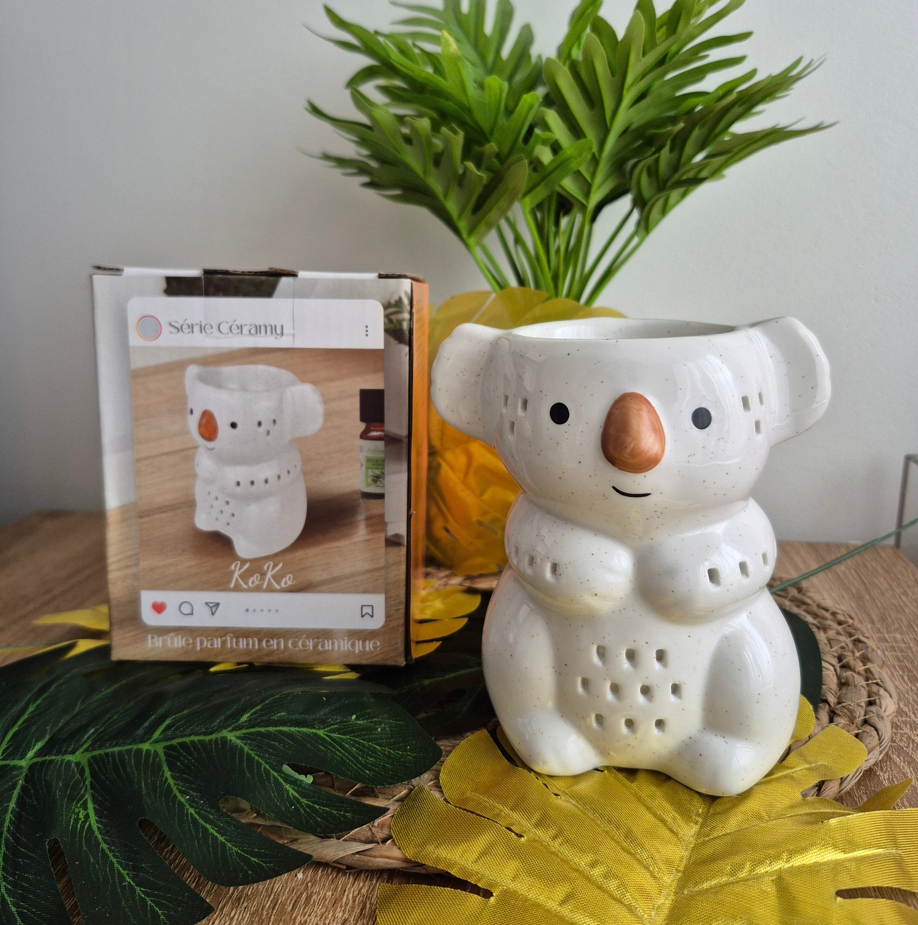 Brûle-parfum Koko le Koala pour fondants parfumés, accessoire décoratif et pratique pour parfumer votre intérieur.
