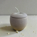 Brûle-parfum Pomme d'amour en ciment, accessoire artisanal pour faire fondre vos fondants parfumés.