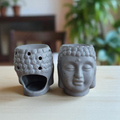 Brûle-parfum Tête de Bouddha en céramique pour diffuser vos fondants parfumés avec élégance.