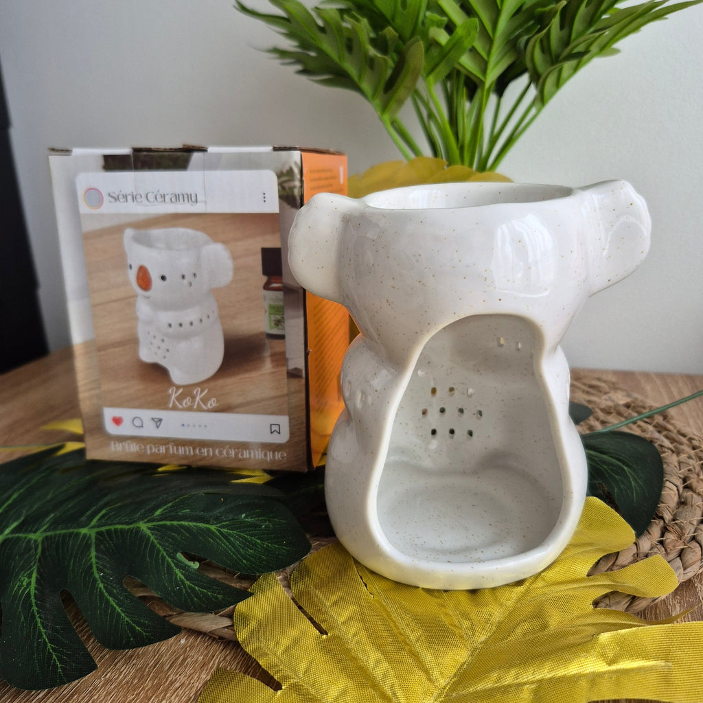 Brûle-parfum en forme de Koala, idéal pour faire fondre vos fondants parfumés et créer une ambiance cocooning. 