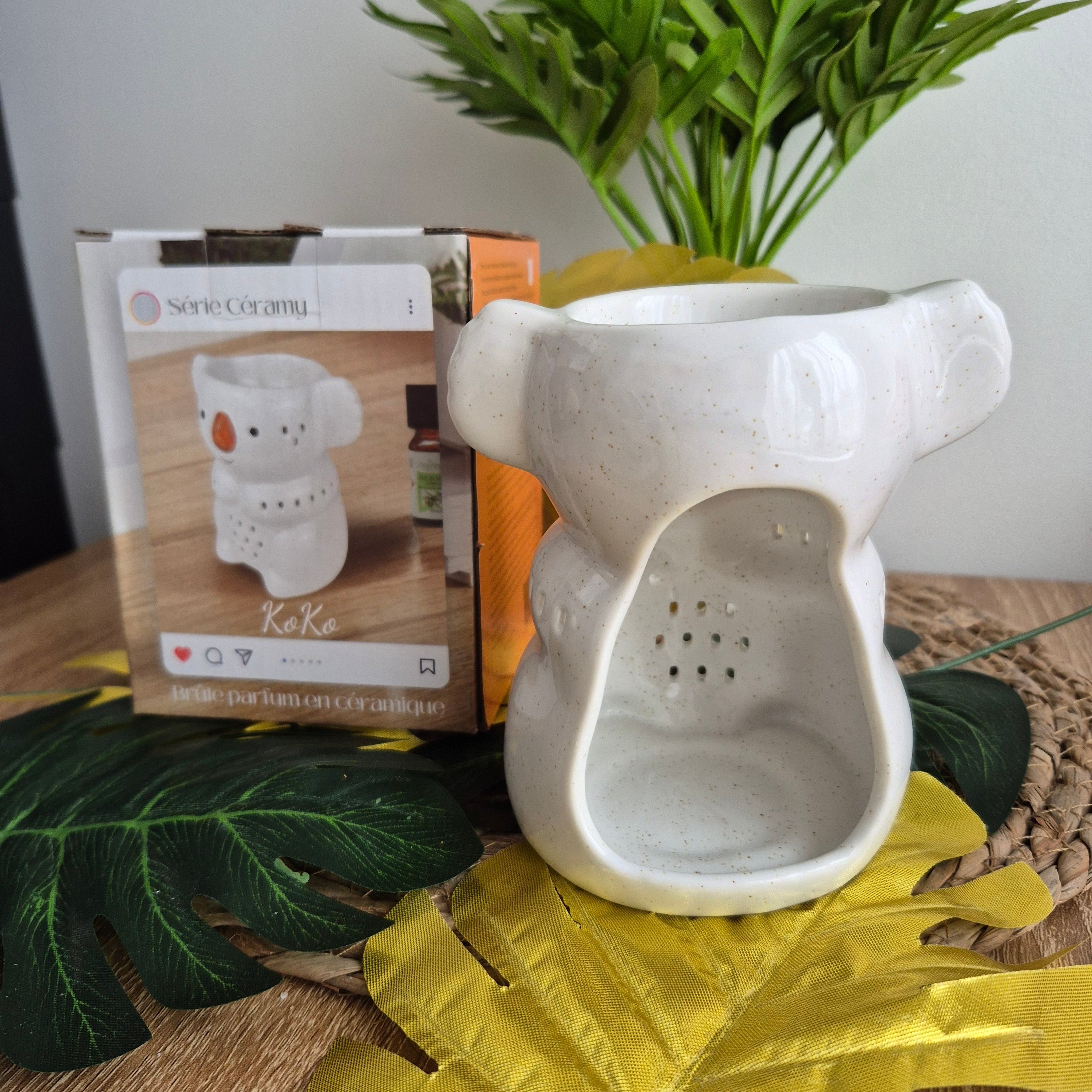 Brûle-parfum en forme de Koala, idéal pour faire fondre vos fondants parfumés et créer une ambiance cocooning. 