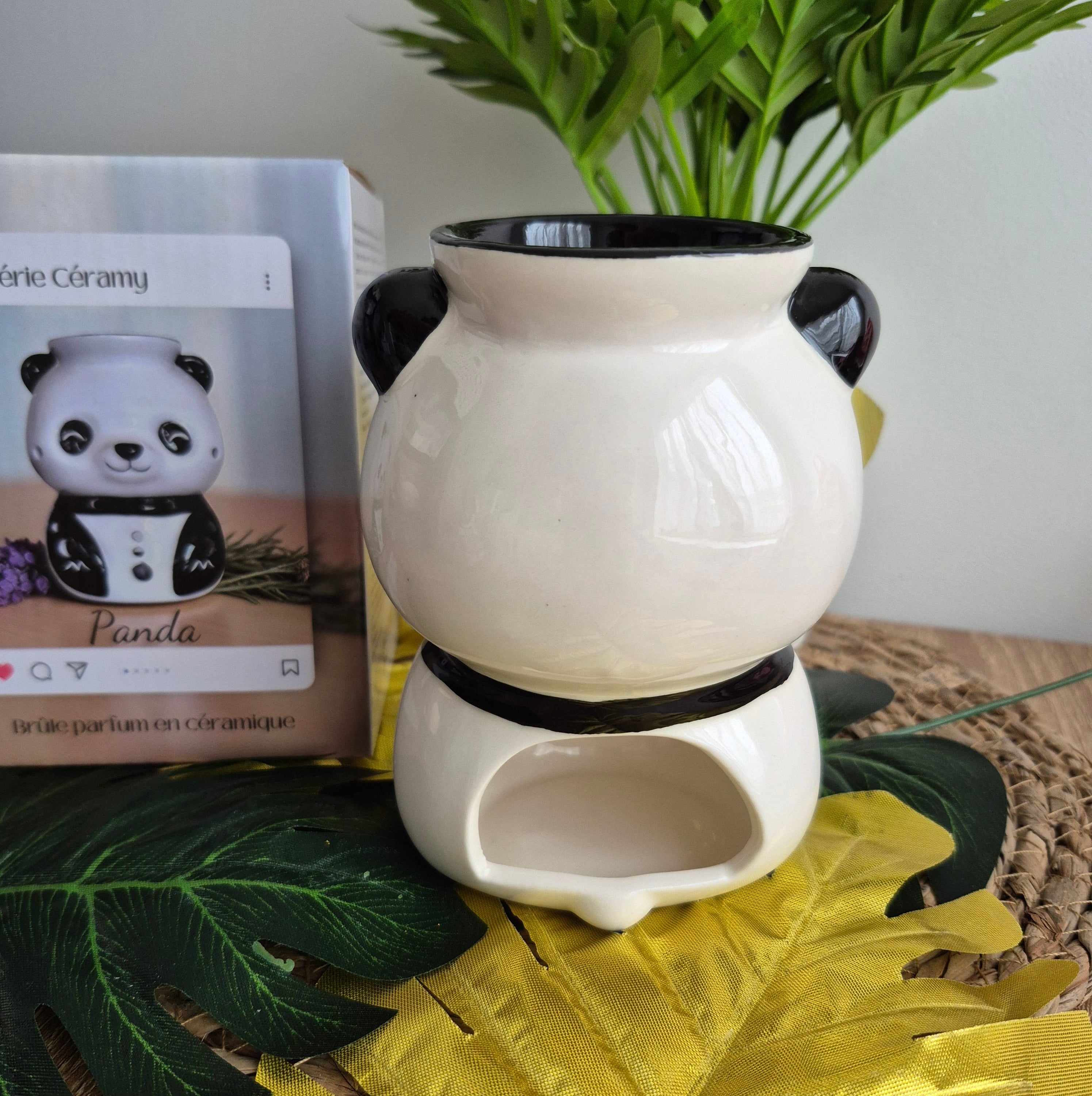 Brûle-parfum en forme de Panda, accessoire décoratif idéal pour diffuser vos senteurs préférées.