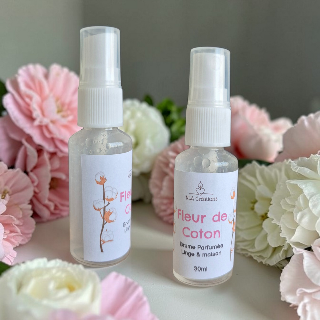 Brume Parfumée fleur de coton 30ml pour parfumer votre intérieur - NLA Creations 