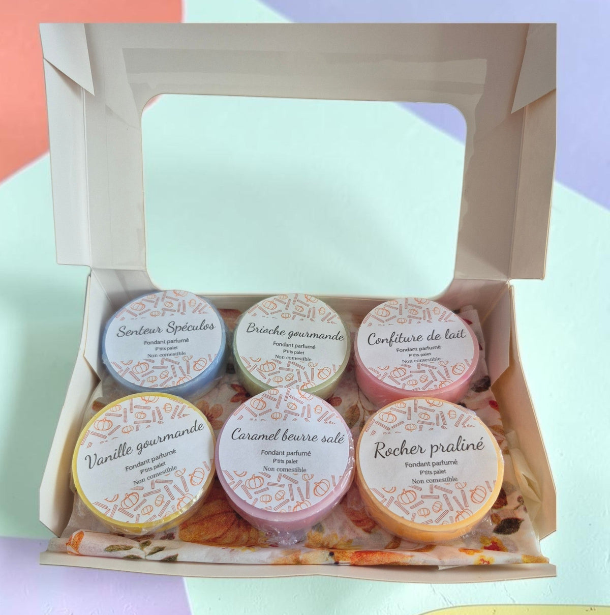 Coffret de 6 P’tits Palets fondants parfumés aux senteurs au choix