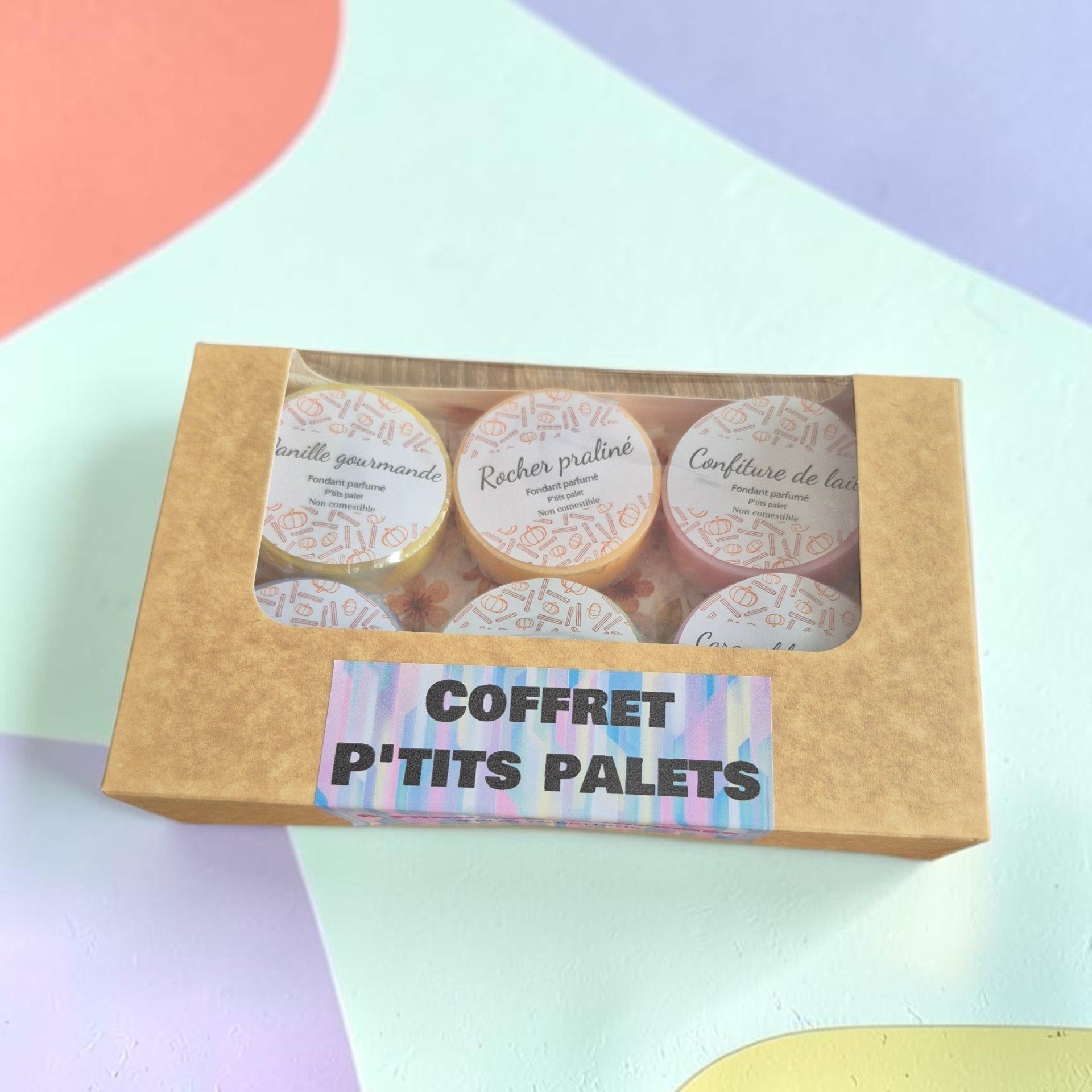Coffret P’tits Palets avec 6 fondants parfumés XXL