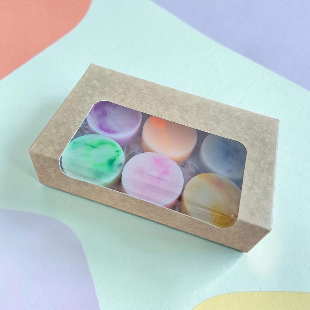 Coffret P’tits Palets avec 6 fondants parfumés et thèmes de senteurs au choix