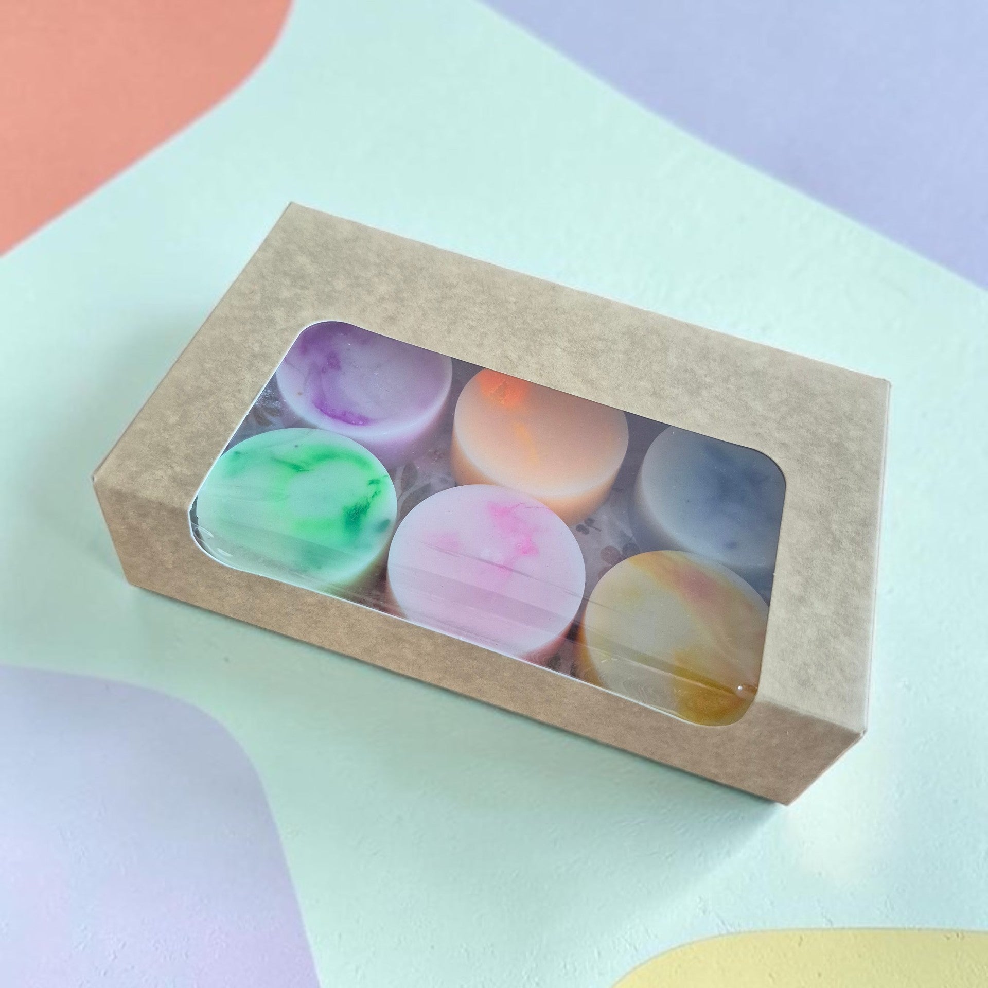 Coffret P’tits Palets avec 6 fondants parfumés et thèmes de senteurs au choix