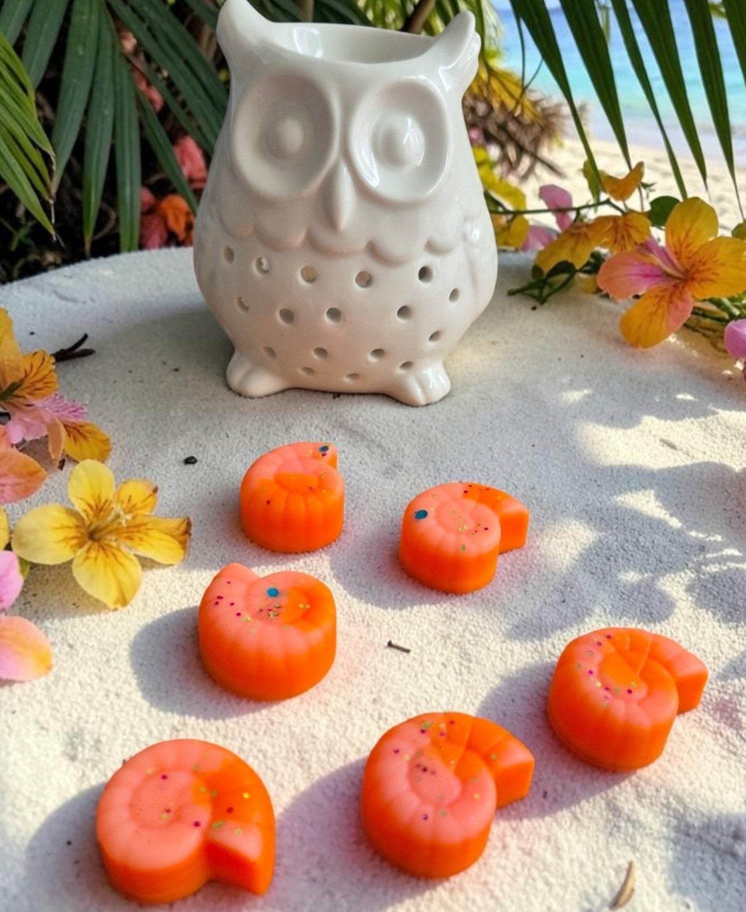 Fondant parfumé Coquillage senteur Coco Citron Vert, création artisanale avec parfum de Grasse par NLA Créations.