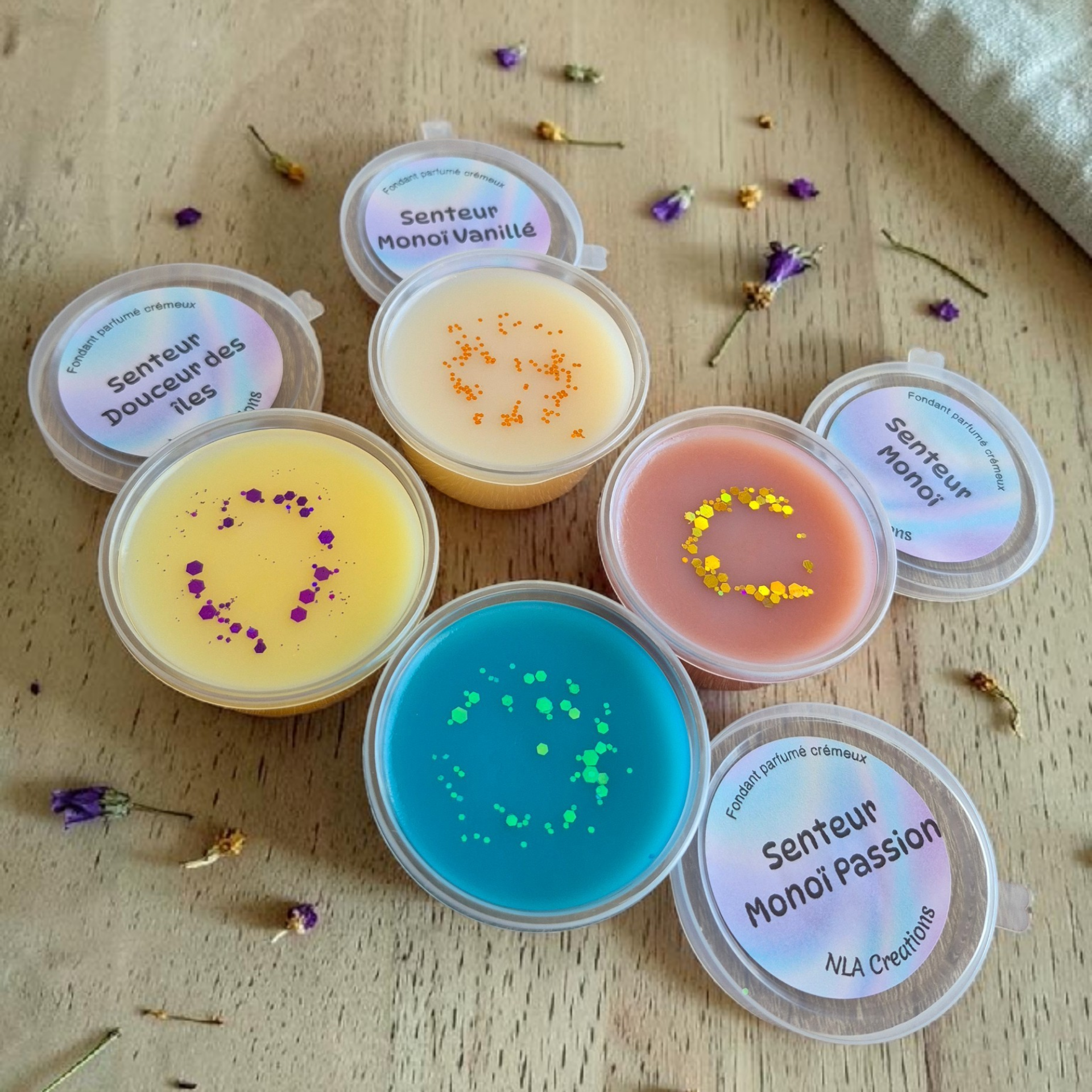 Fondant crémeux parfumé de 45 g, parfum au choix, création artisanale avec parfum de Grasse par NLA Créations.