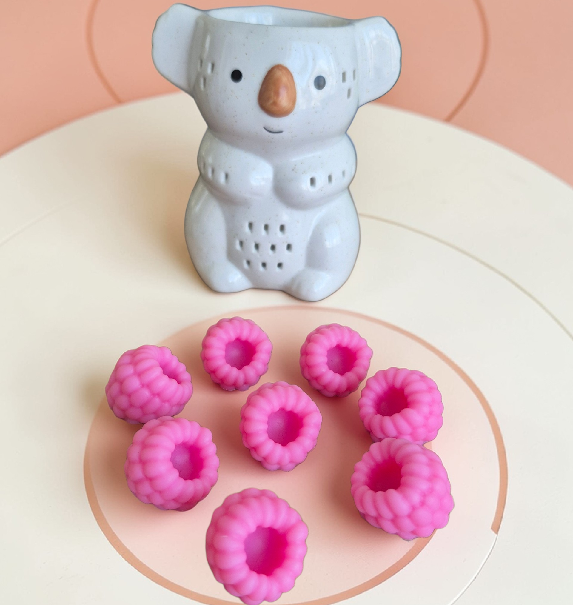 Fondant artisanal parfum Framboise, fabriqué à la main par NLA Créations pour parfumer durablement votre intérieur.