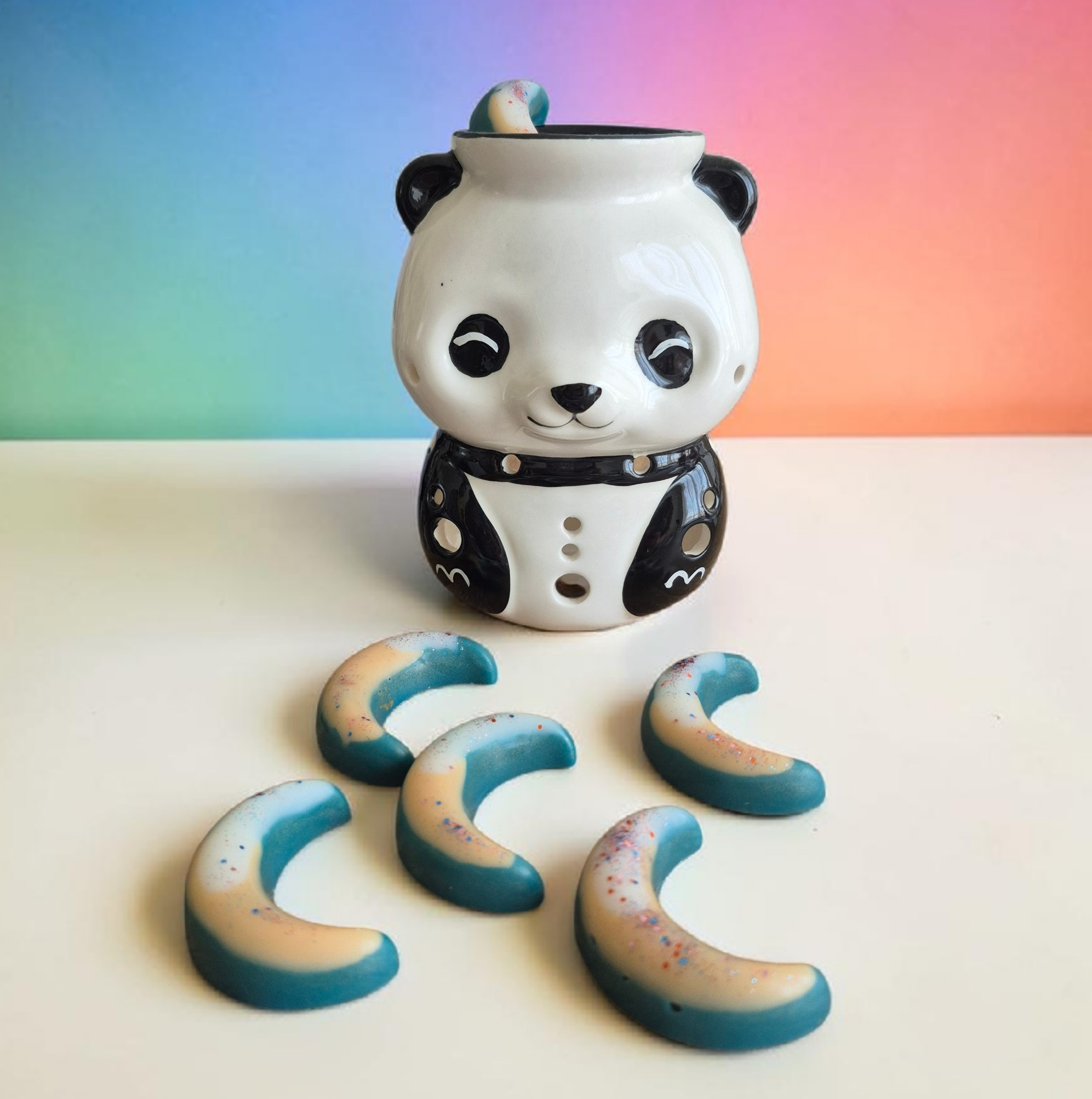 Fondant parfumé Lune senteur Cachemire & Soie de +9 g, création artisanale avec parfum de Grasse par NLA Créations