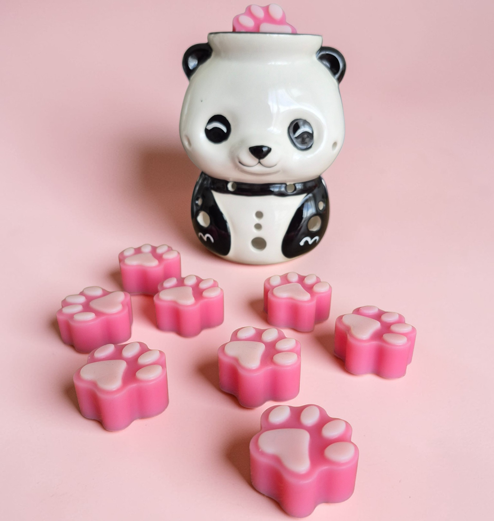 Fondant artisanal forme patte de chien au parfum Pomme d’Amour, fabriqué à la main par NLA Créations