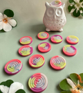 Fondant parfumé Spirale senteur Bonbon Arc-en-ciel, création artisanale avec parfum de Grasse par NLA Créations.