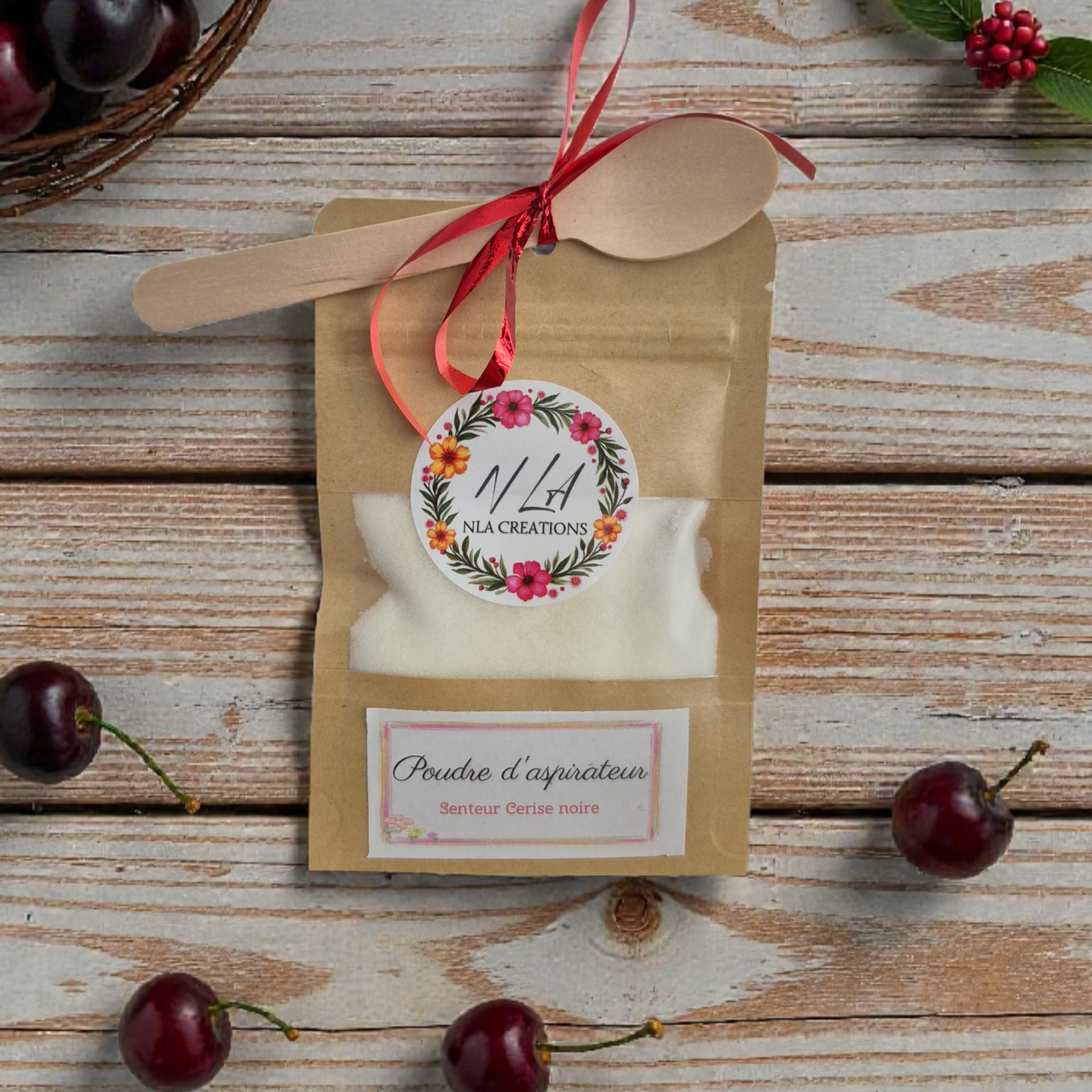 Poudre d'aspirateur - 50g - Parfum cerise noire explosive - NLA Creations 