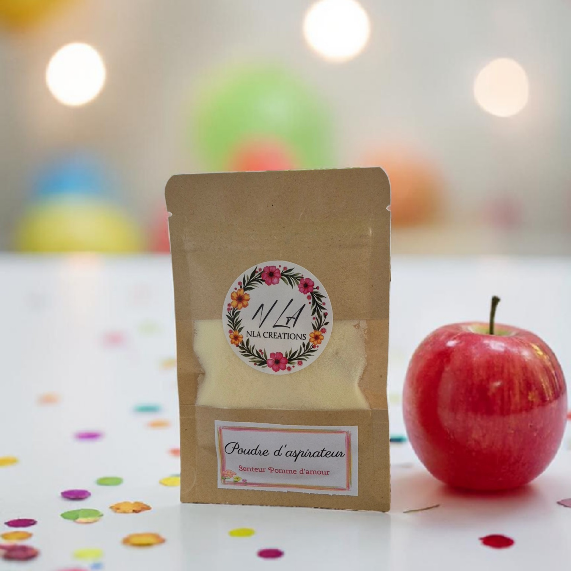 Poudre d'aspirateur - 50g - Parfum pomme d'amour - NLA Creations 