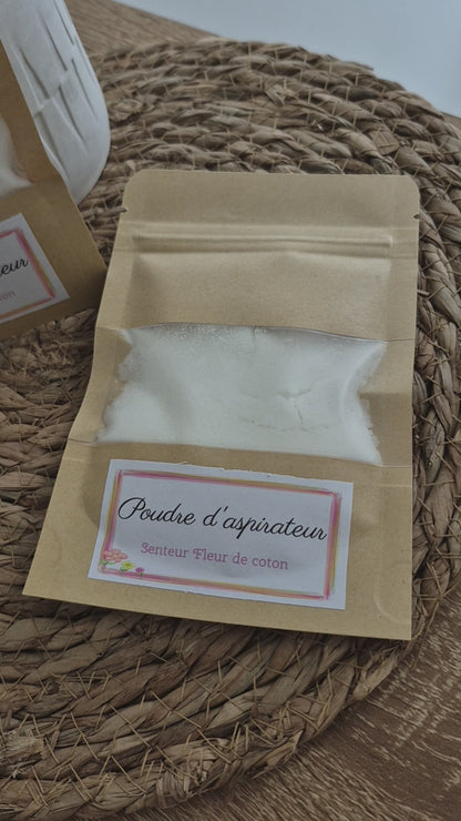 Poudre d'aspirateur - Senteur Fleur de coton 50g