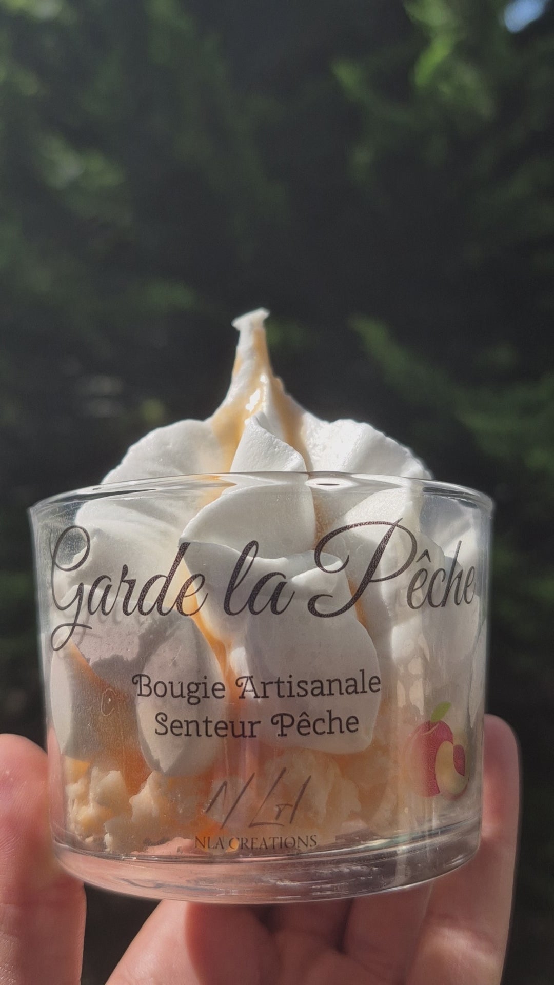 Bougie artisanale "Garde la pêche"
