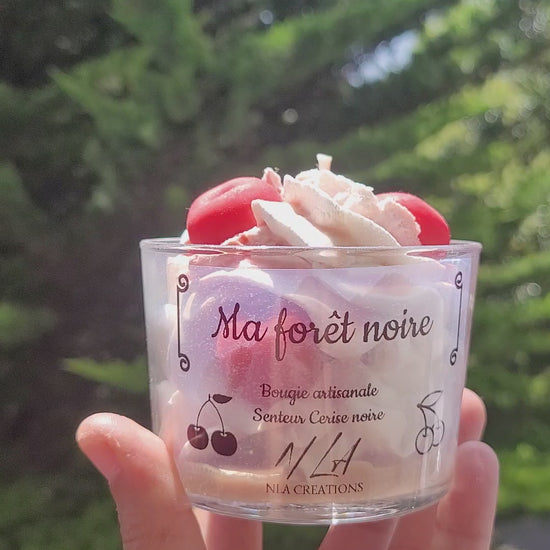 Bougie Ma Forêt Noire – parfum cerise noire pour une ambiance gourmande et chaleureuse