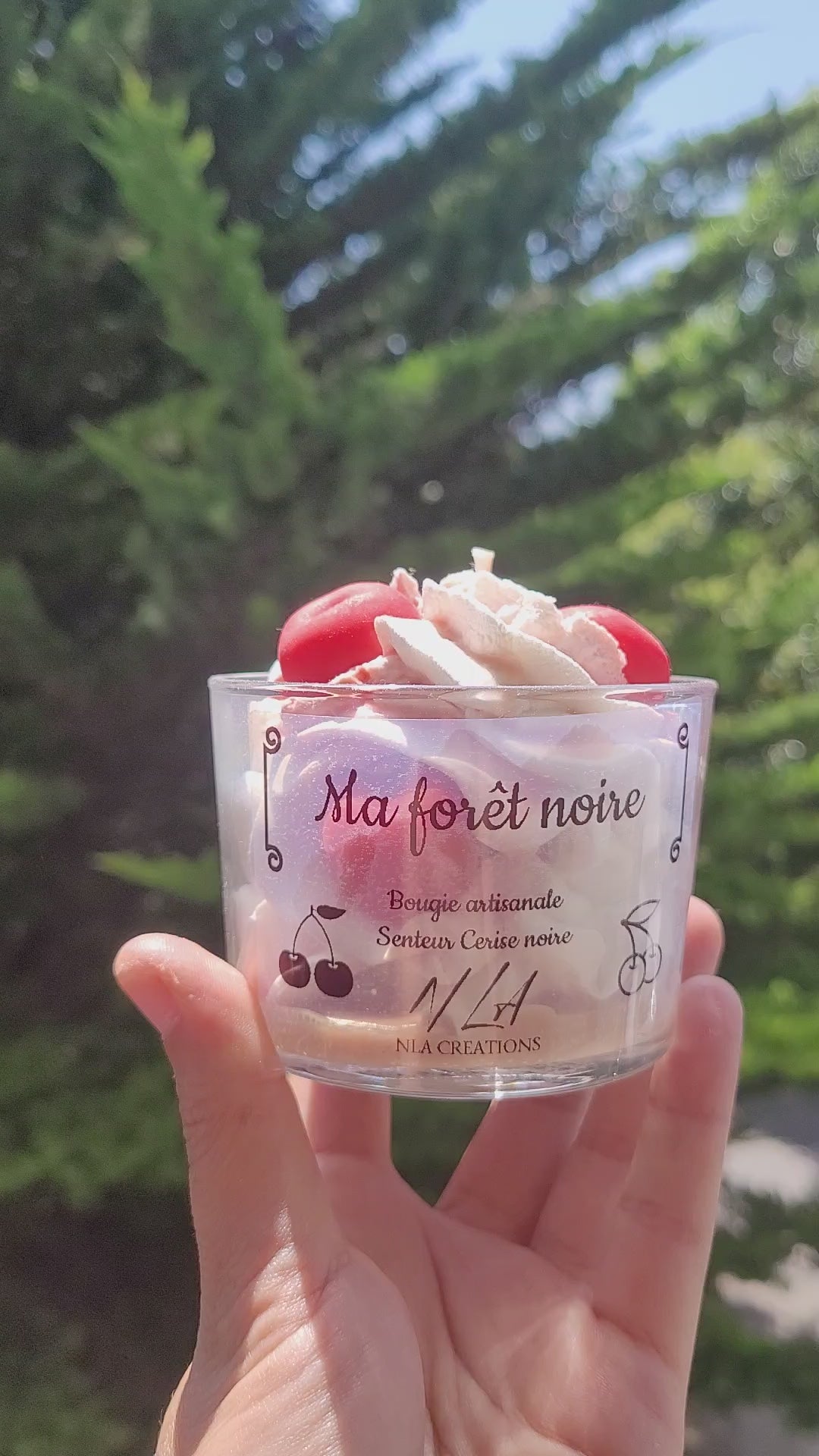 Bougie Ma Forêt Noire – parfum cerise noire pour une ambiance gourmande et chaleureuse