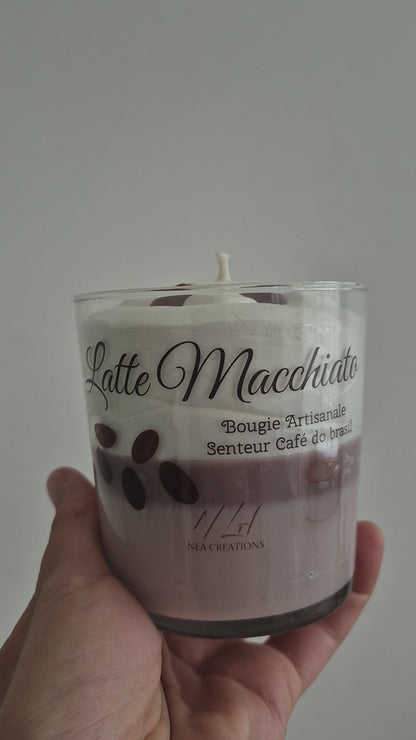 Bougie artisanale - Latte Macchiato - Café