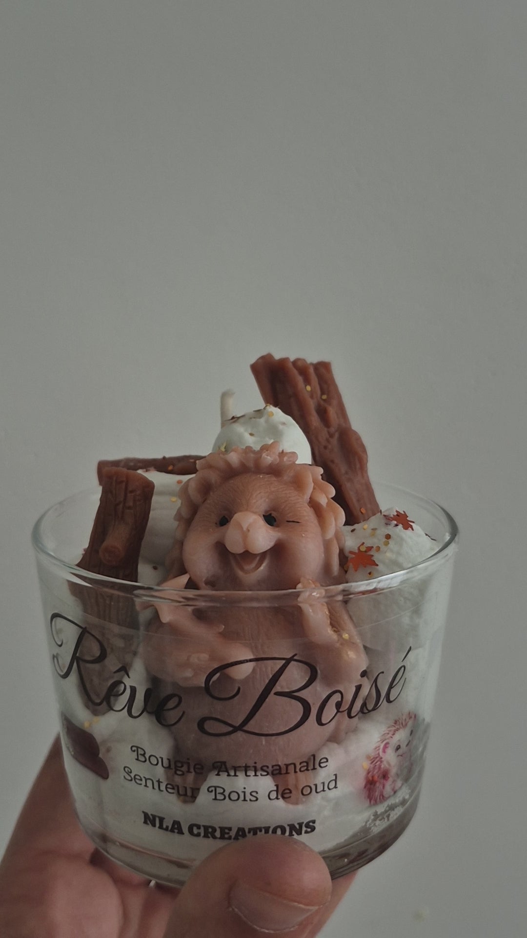 Bougie artisanale - Rêve boisé - Senteur Bois de oud