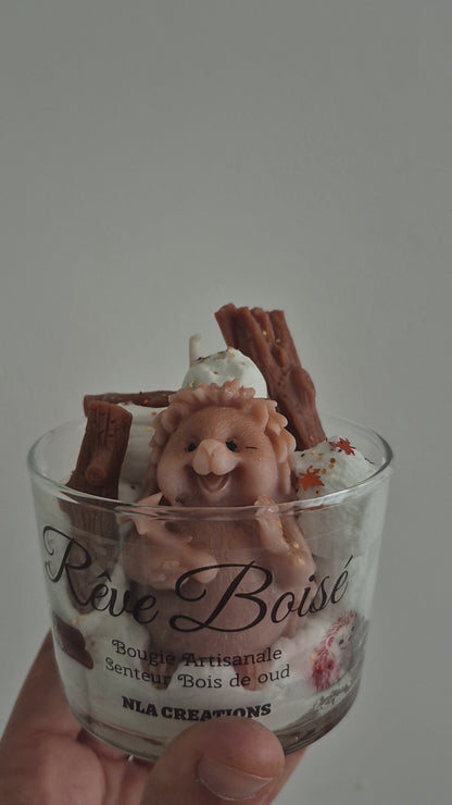 Bougie artisanale - Rêve boisé - Senteur Bois de oud