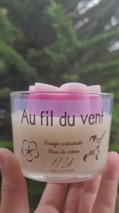 Bougie "Au fil du vent" Senteur Fleur de coton