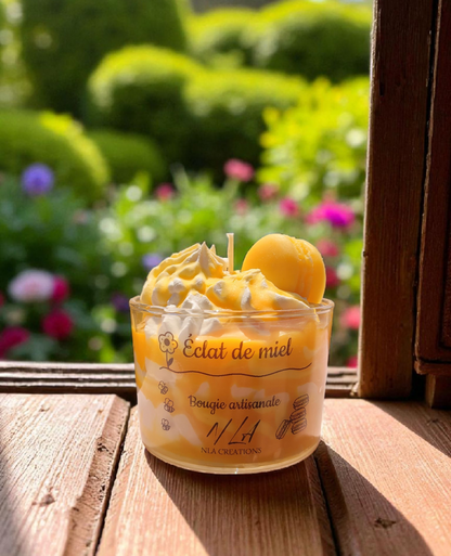 Bougie "Éclat de miel" - Miel avoine - NLA Creations 